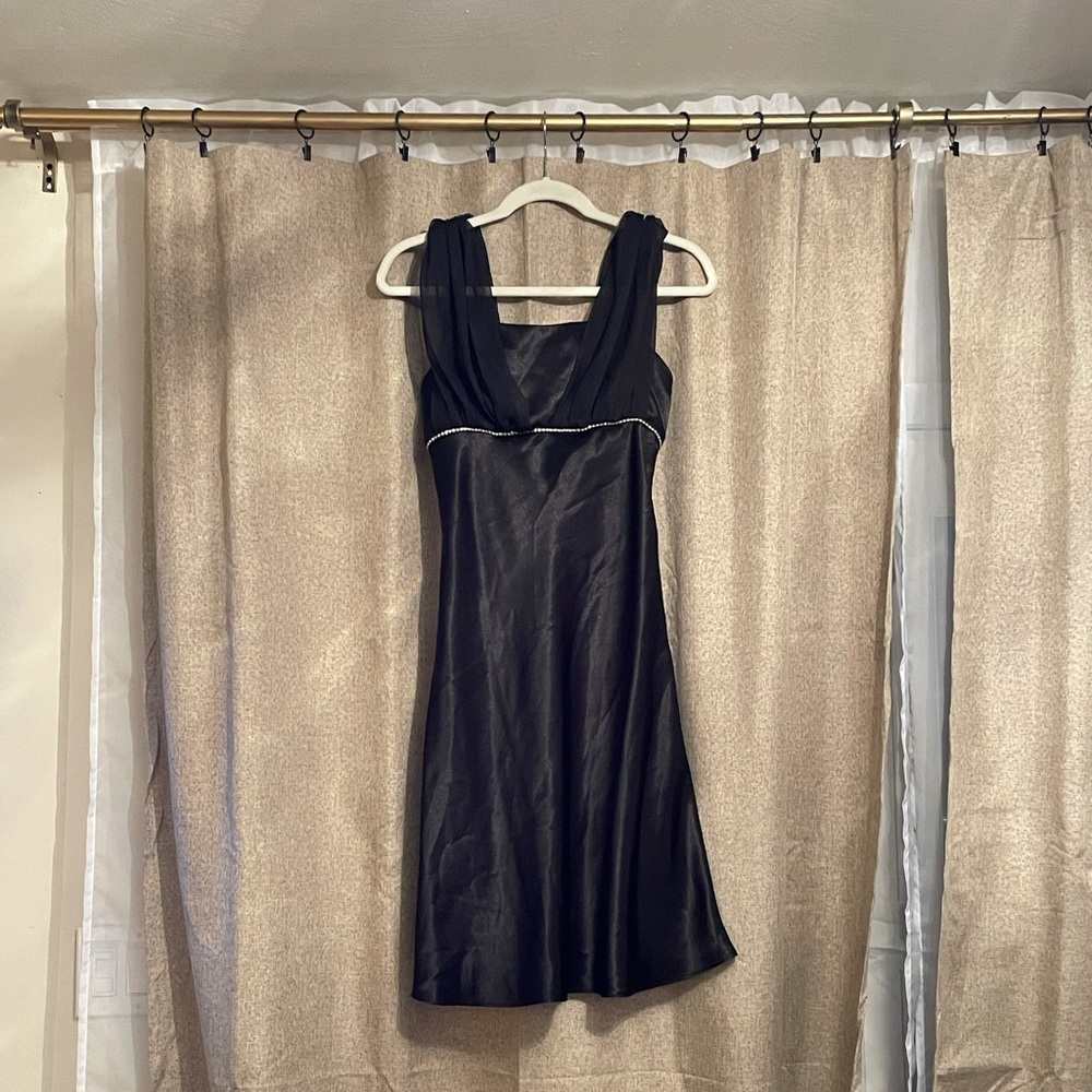 Y2k Black MIDI Dress